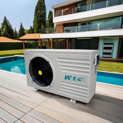 R32 4.5-31Kw 50hz ON / OFF سخان حمام سباحة محمول 220 فولت مضخة حرارة كهربائية للفنادق والحمامات