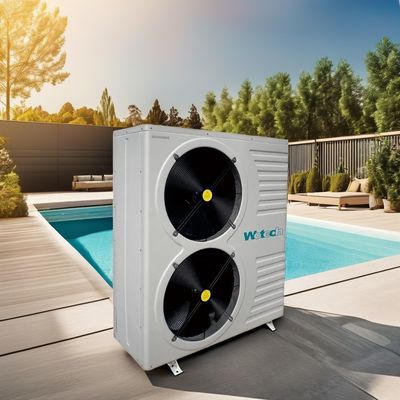 R32 تسخين حمام حمام على / خارج Wotech 380V 31KW مضخة الحرارة من الهواء إلى الماء لدرجة الحرارة الثابتة