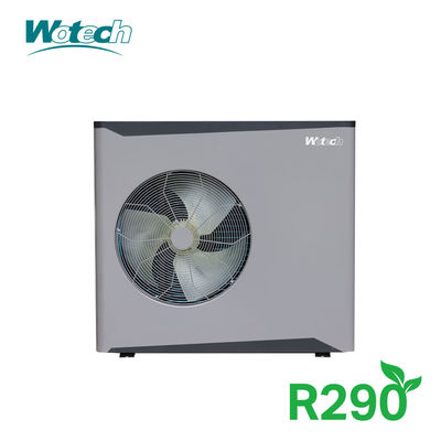 مضخة حرارة من مصدر هواء 9kw Wotech مع تصميم منخفض الكربون وتكنولوجيا عاكس التيار المباشر