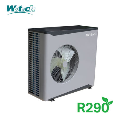 ووتش 220 فولت 15 كيلوواط مضخة حرارة من الهواء إلى الماء قطعة واحدةk R290 A / A مضخة حرارة DHW معيار اليورو